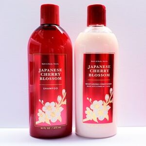 Bath & Body Works JAPANESE CHERRY BLOSSOM Shampoo & Conditioner, 16 Oz/ea